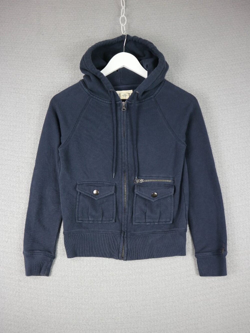 Denim & Supply Ralph Lauren Womens Cargo Cotton Hoodie XS Navy